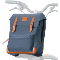 RockBros Sacoche de guidon de vélo Sacoche frontale pliable pour Brompton/vélo pliant avec compartiment pour ordinateur portable pour femmes et hommes Bleu