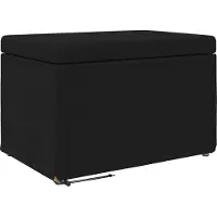 Syfax Tabouret Noir 61 x 41 x 40 cm Tissu et bois stratifié