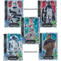 Topps FAMOV4 - Spar 1 - 5 cartes Rainbow différentes - Star Wars Force Attax - Movie Cards Serie 4