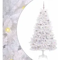 Syfax Sapin de Noël Artificiel à Branches Articulées Blanc 180 cm