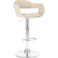 Syfax Tabouret de bar Blanc Similicuir