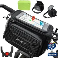 Sonstiges 6L Sacoche de guidon de vélo FINEW avec adaptateur de guidon et écran tactile - étanche, bandoulière amovible, protection contre la pluie