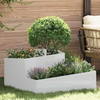 Prolenta Maison Exclusive - Jardinière argentée, 80 x 80 x 50 cm, en acier galvanisé