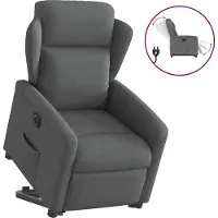 Syfax Fauteuil inclinable électrique gris foncé tissu