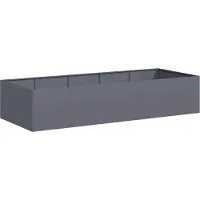 Syfax Jardinière anthracite 200x80x40 cm acier