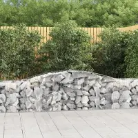 Prolenta Maison Exclusive - Paniers à gabions arqués 3 pcs 400x50x60/80 cm Fer galvanisé