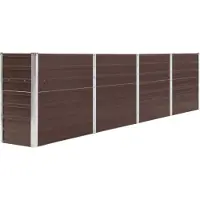Syfax Jardinière 320x40x77 cm Acier galvanisé Marron