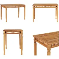 vidaXL Table de jardin 120x65x80 cm Teck massif - Table de salle à manger - Tables de salle à manger