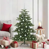 Prolenta Maison Exclusive - Sapin de Noël artificiel pliable, vert, 150 cm, en PVC et acier