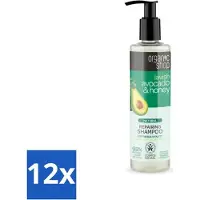 Organic - Shampooing réparateur naturel - Avocat & Miel - Hydratant et régénérant - 280 ml - Pack avantage - 12 pièces