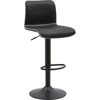 CLP Tabouret de bar Henchy en similicuir, couleur : marron