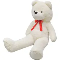 Syfax Ourson en peluche XXL Blanc 85 cm