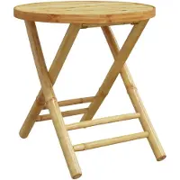 Syfax Table de jardin pliable Ø45x45 cm bambou