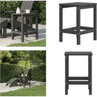 vidaXL Table Adirondack de jardin Anthracite 38x38x46 cm HDPE - Table de jardin - Table Pour Jardin - Meubles de jardin