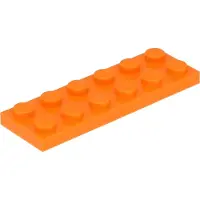 LEGO 2x6 plaque 3795 - 250 pièces orange