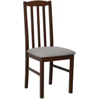 Mirjan 24 Chaise de salle à manger rembourrée EDON 12 - noyer / gris
