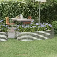 Prolenta Maison Exclusive - Lit surélevé de jardin Acier galvanisé Argenté