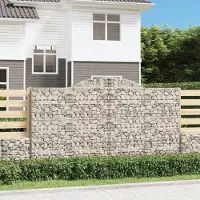 Prolenta Maison Exclusive - Paniers à gabions arqués 8 pcs 300x50x160/180 cm fer galvanisé