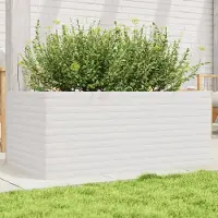 Prolenta Maison Exclusive - Bac à plantes blanc 110x60x45,5 cm Bois massif Pin