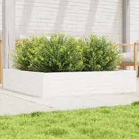 Prolenta Maison Exclusive - Bac à plantes blanc 110x110x23 cm Bois massif Pin