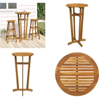 vidaXL Table de bar de jardin Ø60x105 cm Bois massif Acacia - Table de bar de jardin - Table de bar de jardin - Meubles de jardin