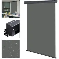 Melko Store vertical 100 x 250 cm Gris Protection visuelle et contre le vent Balcon