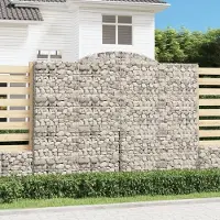 Prolenta Maison Exclusive - Paniers à gabions arqués 7 pcs 300x50x220/240 cm fer galvanisé