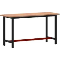 Syfax Établi 150x55x81,5 cm bois massif de hêtre et métal
