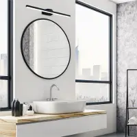 Zuma Line Applique murale LED ARVI noire 20 W, blanc neutre, 2400 lm, métal, dim. : 4 x 60 x 9 cm, IP20,