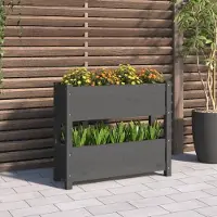Prolenta Maison Exclusive - Bac à plantes gris 77x25x66 cm Bois massif Pin