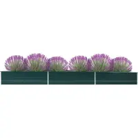 Prolenta Maison Exclusive - Potager surélevé en acier galvanisé 480 x 80 x 45 cm Vert