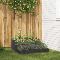 Prolenta Maison Exclusive - Jardinière noire 90 x 90 x 35 cm Acier laminé à froid