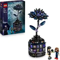 LEGO Mercredi Dahlia Noir 76784, Jeu de Construction, Fleur Artificielle, 9+ Ans, Avec Mini-Poupées