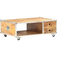 Prolenta Maison Exclusive - Table basse 89 x 59 x 33 cm en bois de manguier massif brut