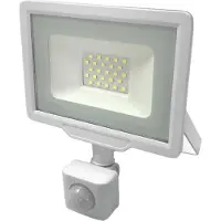Silamp Projecteur LED Extérieur 20W IP65 BLANC avec Détecteur de Mouvement Crépusculaire - Blanc Froid 6000K - 8000K