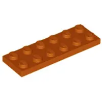 LEGO 2x6 plaque 3795 - 50 pièces orange foncé