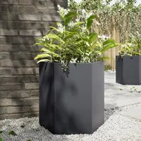 Prolenta Maison Exclusive - Bac à plantes anthracite hexagonal 46x40x45 en acier