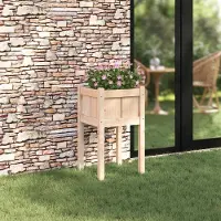 Prolenta Maison Exclusive - Jardinière Nature 40 x 40 x 70 cm Bois de pin massif