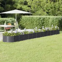 Prolenta Maison Exclusive - Lit surélevé de jardin Acier galvanisé Anthracite