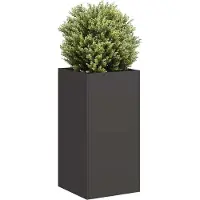 Prolenta Maison Exclusive - Bac à plantes noir 40x40x80 cm Acier laminé à froid