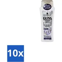 Schwarzkopf - Gliss Kur - Shampooing - Kératine - Rétablissement des cheveux - 250 ml - Pack avantage - 10 pièces
