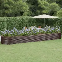 Prolenta Maison Exclusive - Lit surélevé de jardin Acier enduit de poudre marron