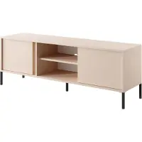 Furnlux Classic FURNLUX Tv Stand Dast Beige Et Black 203cm / Couleur principale : Beige / Dimensions : 203 x 40 x 53 cm