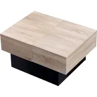 Happy Garden Table basse avec plateaux amovibles noire GRETA