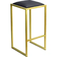 Ferro Chaise de bar 64 cm Or - Eko - Chaise de bar moderne en métal sans dossier de style loft avec assise rembourrée