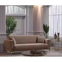 AEA Designer Marron Canapé 3 places Salon Coussin Canapé