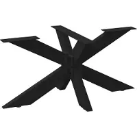 Syfax Pied de table basse en forme d'araignée noir 98 x 58 x (42-43) cm en acier