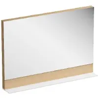 Ravak Miroir de salle de bain Formy 100 x 71 cm dans un cadre en chêne avec étagère X000001047