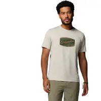 Columbia Parsons Point Graphic Short Sleeve T-shirt Beige S Homme