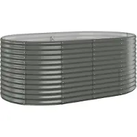 Syfax Lit surélevé de jardin Acier galvanisé 175x100x68cm gris